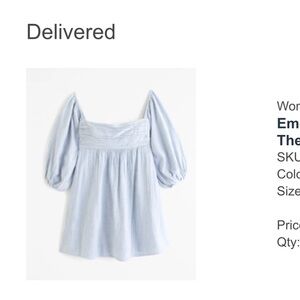 Abercrombie & Fitch Sky Blue Striped Mini Dress